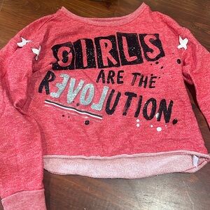 Justice sweatshirt crop top size 8